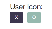 The user icon settings option within our game