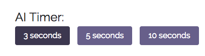The timer settings option within our game